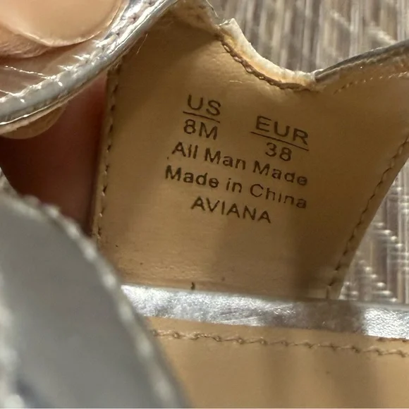 Sam Edelman Silver Strappy Heels Women SZ 8 Box 1 - Picture 7 of 7